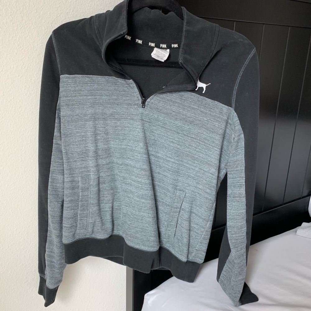 PINK quarter zip pull over